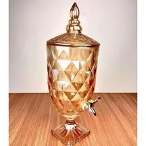 Suqueira cristal 4,5 l dourada diamond dispenser de vidro Suqueira cristal 4,5 l dourada diamond dispenser de vidro