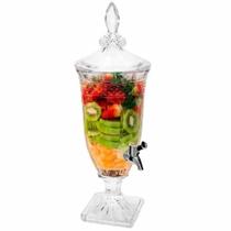 Suqueira De Cristal Dispenser De Bebidas Vidro 2 L Com Torneira Luxo Vintage - Makeda