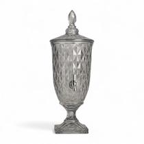 Suqueira de Vidro 2 Litros com Dispenser Diamond Transparente / Fume / Ambar Luxo