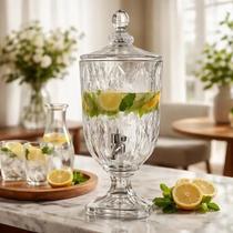 Suqueira De Vidro 5 Litros Diamond Com Torneira E Tampa Dispenser De Bebidas Luxo Suco Água Aromatizada Festa Eventos Suqueira De Vidro 5 Litros Diamond Com Torneira E Tampa Dispenser De Bebidas Luxo Suco Água Aromatizada Festa Eventos