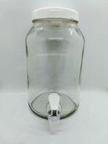 Suqueira de vidro cap/3 litros (BRANCA com cromado)) - Gigante do ABC