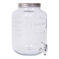 Suqueira De Vidro Com Torneira de 8 Litros Transparente