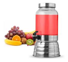 Suqueira De Vidro Com Torneira Suporte Dispenser 3 Litros