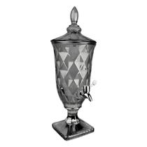Suqueira De Vidro Fumê Diamante 2 Litros Jarra Dispenser Com Torneira Água Saborizada Sucos Reservatório De Bebidas 2000 Ml Em Casa Tem Suqueira De Vidro Fumê Diamante 2 Litros Jarra Dispenser Com Torneira Água Saborizada Sucos Reservatório De Bebidas 2000 Ml Em Casa Tem