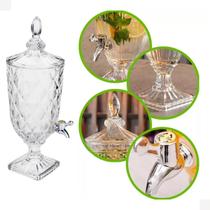 Suqueira De Vidro Imperial com Dispenser de Inox 3 Litros