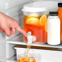 Suqueira Geladeira 3L com Torneira Dispenser Bebidas Plástico Resistente Prática Suqueira Geladeira 3L com Torneira Dispenser Bebidas Plástico Resistente Prática