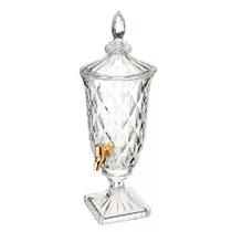 Suqueira jarra de vidro suco cristal 5 Litros c/ torneira dispenser diamond festa casamento - YINS HOME