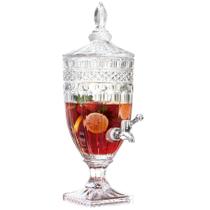 Suqueira Vidro Luxo 5l Suco Água Drink Diamante C/ Torneira