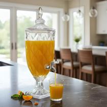 Suqueira Vidro Suqueira 5 Litros com Torneira Jarra De Vidro para Suco Água Drinks Festas e Eventos