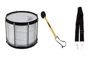Surdo 30x14 alumist 6 afinações aro preto batuka luen com acessorios