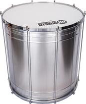 Surdo 60x22 polegadas aluminio polido music samba p leitosa
