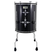 Surdo Luen Guetto Profissional 18"x60 Preto Pele Animal