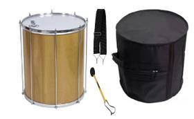 Surdo Surdão 60 x 18" Madeira Verniz 8 Afin com Capa e Acess