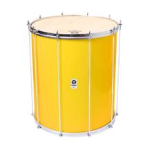 Surdo timbra 18x55cm amarelo c/aro cromado pele animal 10af Surdo timbra 18x55cm amarelo c/aro cromado pele animal 10af