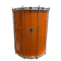 Surdo timbra 18x55cm laranja c/aro cromado pele animal 10af Surdo timbra 18x55cm laranja c/aro cromado pele animal 10af