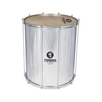 Surdo Timbra 20 x 60cm Alumínio Aro Cromado Pele Animal 8242 Surdo Timbra 20 x 60cm Alumínio Aro Cromado Pele Animal 8242