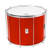 Surdo timbra 20x40cm vermelho c/aro cromado pele leitoso e napa inv 10af Surdo timbra 20x40cm vermelho c/aro cromado pele leitoso e napa inv 10af