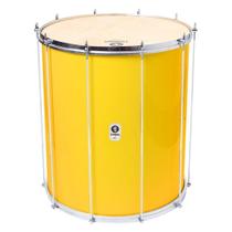 Surdo timbra 20x60cm amarelo c/aro cromado pele animal 10af