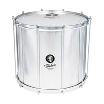 Surdo timbra axe 20x40 cm aluminio c/aro cromado pele napa/leitosa