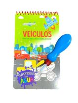 Surpresas com Água: Veículos Kit com Livro Desenhos+ Pincel