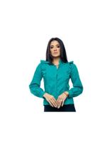 SUSEK MODAS Camisa Tricoline 56 Feminina Estilo em Algodão Puro