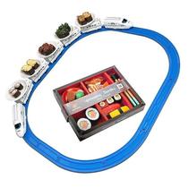 Sushi giratório Toy Train Eat com prato de sushi para crianças