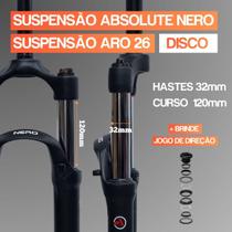 Suspensão Absolute Nero Aro 26 Suspensão Aro 26 Absolute Nero Suspensão Nero Aro 26 120mm 100mm 80mm