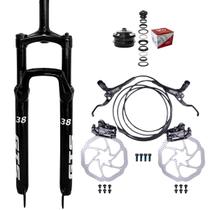 Suspensão Aro 29 Ahead C/ Trava + Freio Hidráulico Bike + Caixa de Direção