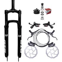 Suspensão Aro 29 C Trava + Freio Hidráulico Bike MTB + Trocador de Marcha 21v/24v