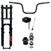 Suspensão Bike Aro 26 Amortecedor 2 Andar Standard + Guidão Alto + Mesa Avanço + Caixa Direção