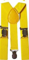 Suspensório Adulto Juvenil Amarelo Unisex Moda