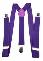 Suspensório Adulto Roxo Unissex Ajustável