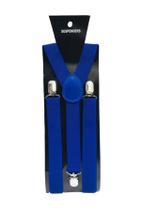 Suspensório Azul Royal Liso Adulto Ajustável 2,5cm - W.P