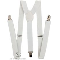 Suspensório Branco Adulto Para Padrinhos e Eventos