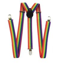 Suspensório Branco Arco Íris