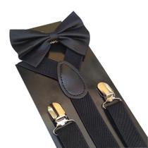 Suspensório com Gravata Borboleta Adulto Unissex - Suspenders