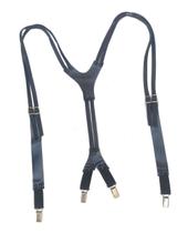 Suspensório Duas Tiras Preto SU012 Couro Legítimo