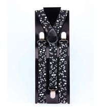 Suspensório Unissex Preto Partitura Musical 2,5cm