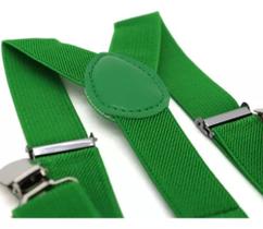 Suspensório Verde Adulto Fantasia