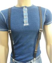 Suspensórios de couro Básico Preto SU025