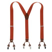 Suspensórios LEHOMU para homens Y-Back ajustáveis com 3,5 cm de largura, laranja