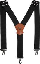 Suspensórios Masculinos WELKINLAND Y-Back - 5cm de Largura - Pretos
