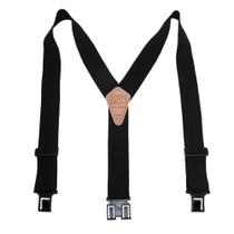 Suspensórios Perry Products SN200 masculinos com clip-on de 5 cm pretos