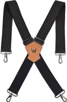 Suspensórios WELKINLAND pretos de 2" reforçados com ganchos Suspensórios WELKINLAND pretos de 2" reforçados com ganchos