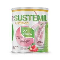 Sustemil Fibras Morango 400g Suplemento Alimentar com 27 Vitaminas e Minerais Sem Glúten