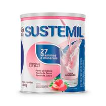 Sustemil Morango 400g Suplemento Alimentar com 27 Vitaminas e Minerais Sem Glúten