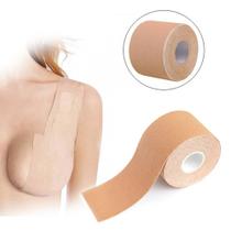 Sutiã Adesivo Levanta Peito Fita Invisível Boob Tape Nude Bege Rolo 5mts