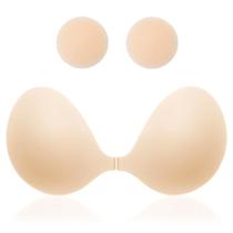 Sutiã adesivo MITALOO 2025 Silicone Push Up Invisible Nude