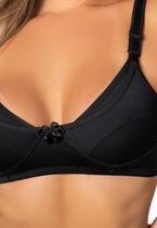 Sutiã Amamentação Abertura no Seio Alcinha Abre Facil Preto