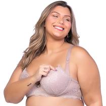 Sutiã Amamentação Com Bojo Plus Size Com Renda Reforçado - Daguth